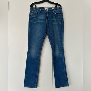Frame mid to low rise Inez denim Lucy blue skinny jeans 32